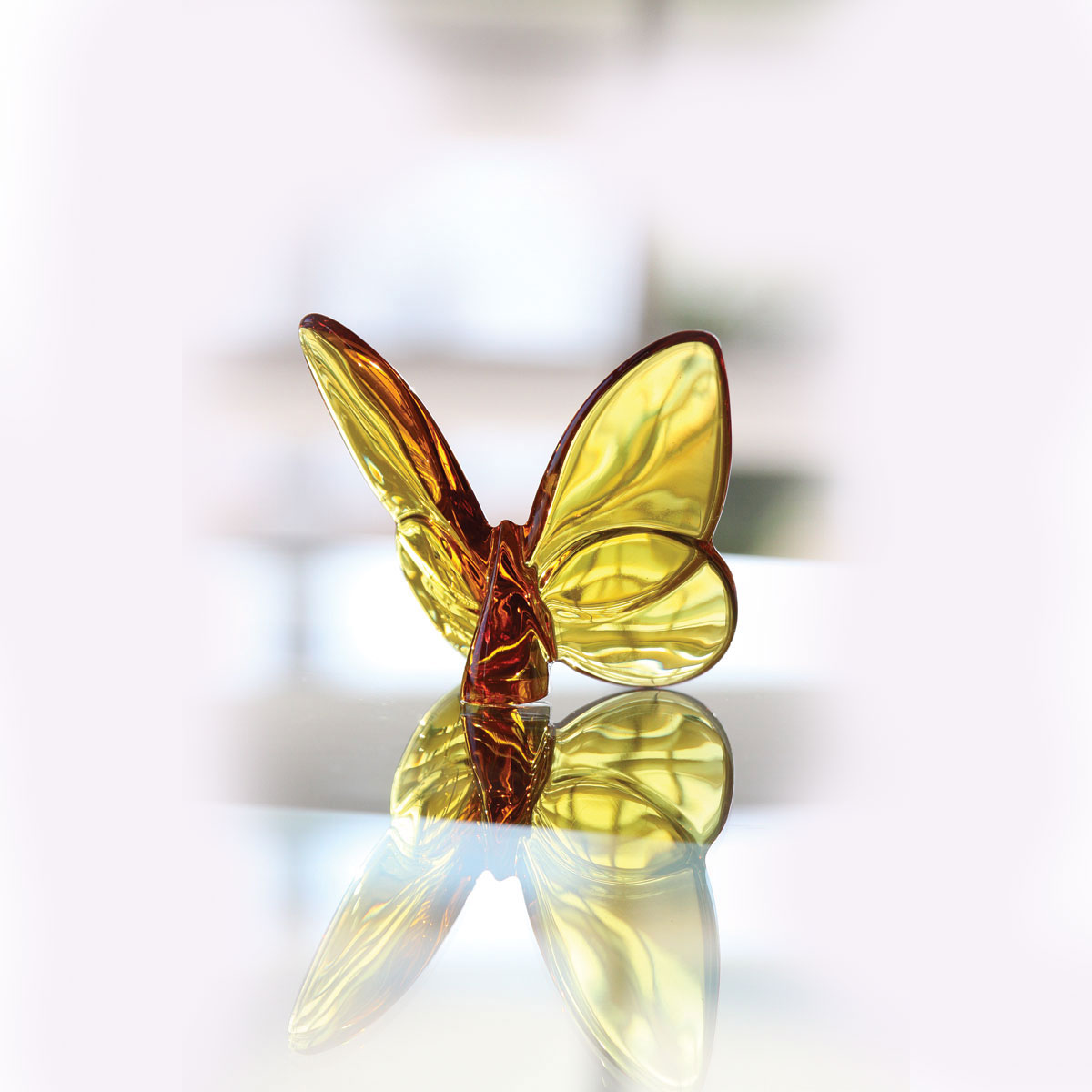 Baccarat Crystal Lucky Butterfly, Amber